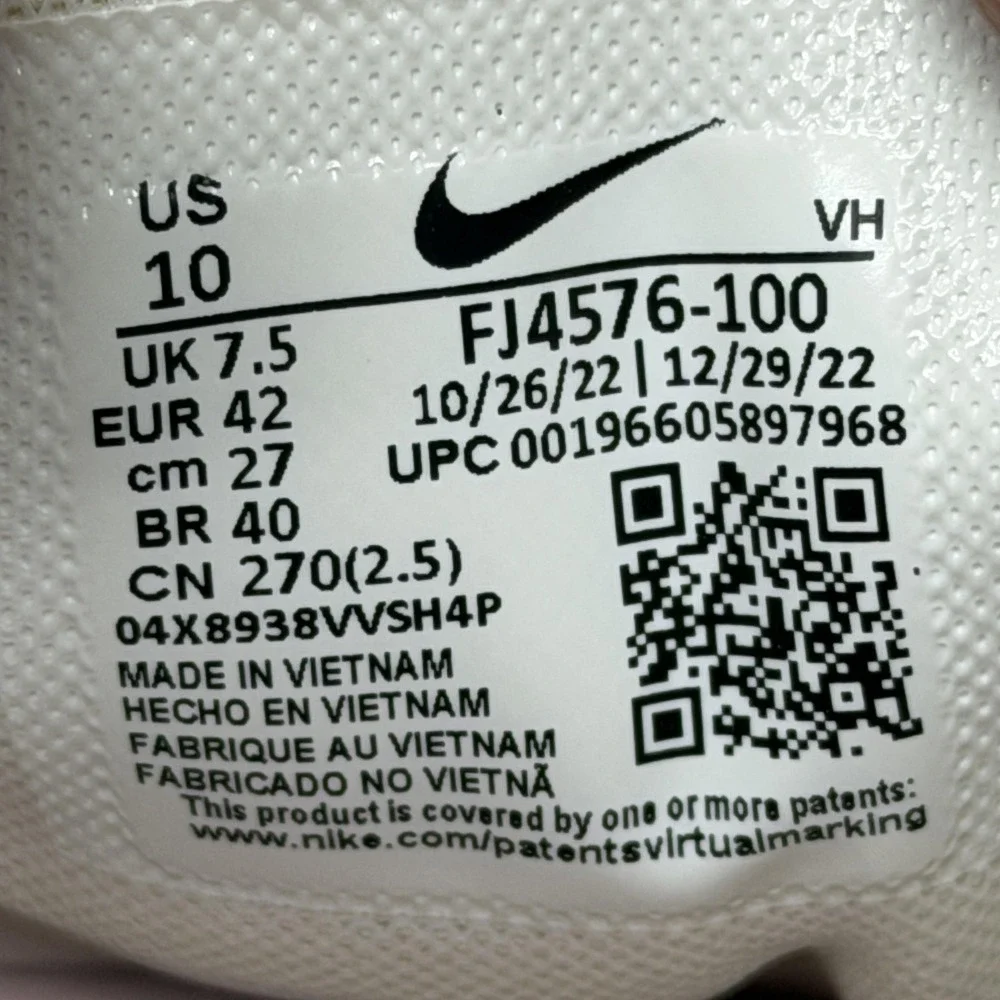 Nike Air Max Thea Shoes Womens Size 10 White Pink‎ Running Sneakers FJ4576-100